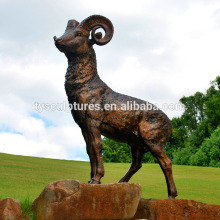 classic European style best quality garden decoration animal bronze goat ram statue for outdoor city park piazza