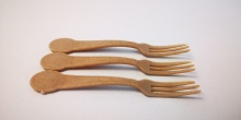 Fully degradable rice husk fork