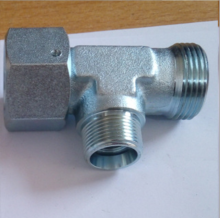 Hydraulic Run Tee Fittings With Swivel Nut Adapter
