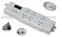6 outlet Power Strip with TV input/output