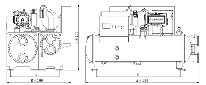 Sanher 400tons Water System Water Cooled Magnetic Centrifugal Chiller