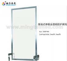 Floor-type single all-transparent protective screen