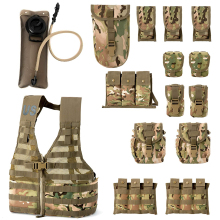 AKmax Modular Assault MOLLE Tactical Vest with Plate Carrier - Multicam Camouflage