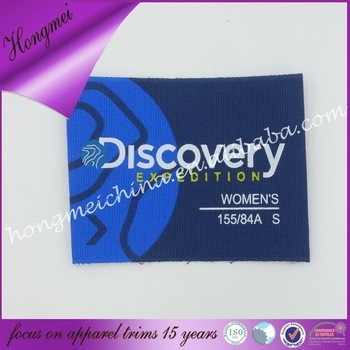 New fashion garment print label with allover print