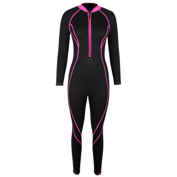 Seaskin Ladies Pink Nylon Front Reißverschluss FullSuit Neoprenanzüge