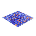 Small Square Mosaic Tiles Floor Blues Art Crafts