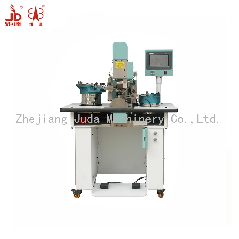 Snap Attaching and Hole Making on Leather Button Fixing Machine
