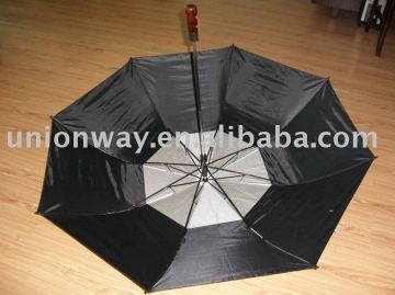 2 fold double layer windproof golf umbrella