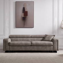 Dark Grey Queen Sleeper Sofa with Mattress - Pull Out Sofa Bed for Living Room or Office