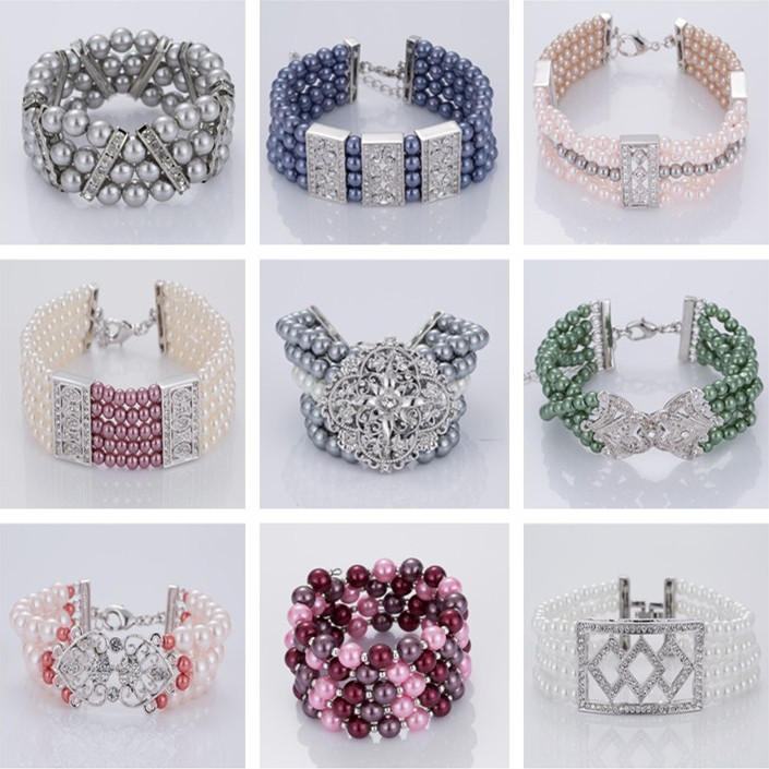 Purple Crystal Beads Bracelet 