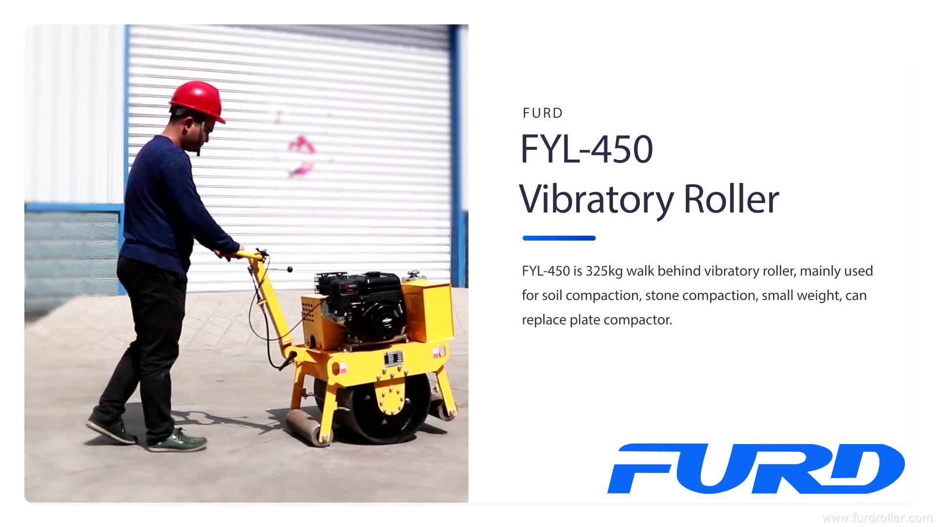 200kg Mini Road Roller Machine With One Drum FYL-450 200kg Mini Road Roller Machine With One Drum FYL-450