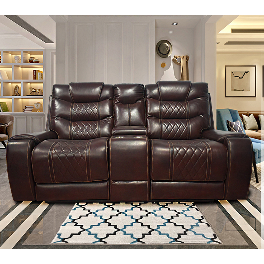 American Style Electric Loveseat Reclining Motion Sofa