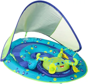 Inflatable Baby Spring Octopus Pool Float with Canopy