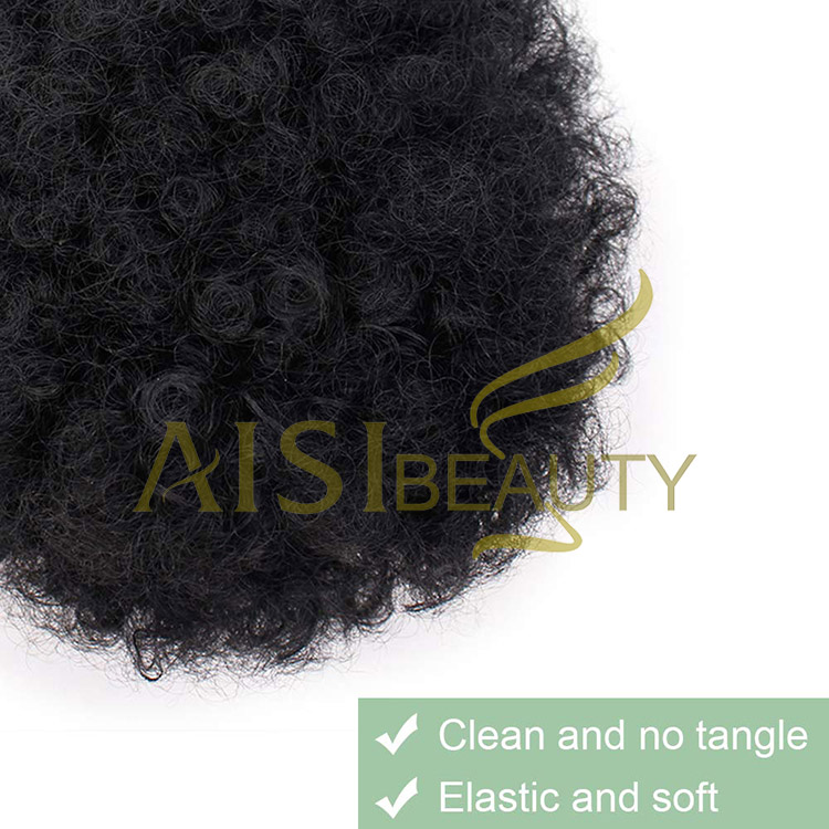 Aisi Beauty Multi Color Top Quality Wholesale Cheap Afro Puff Chignon Hairpiece Extension Messy Donut Fluffy Curly Afro Hair Bun