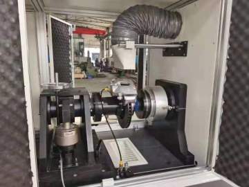 Brake pad friction material testing machine