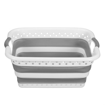 Collapsible TPR Plastic Laundry Basket for Dirty Clothes