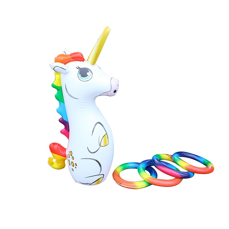 Kids Inflatable Water Sprinkler Inflatable Unicorn Punching Bags 3