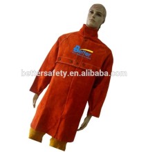 Rust red Leather Welding apron with Cape Sleeves
