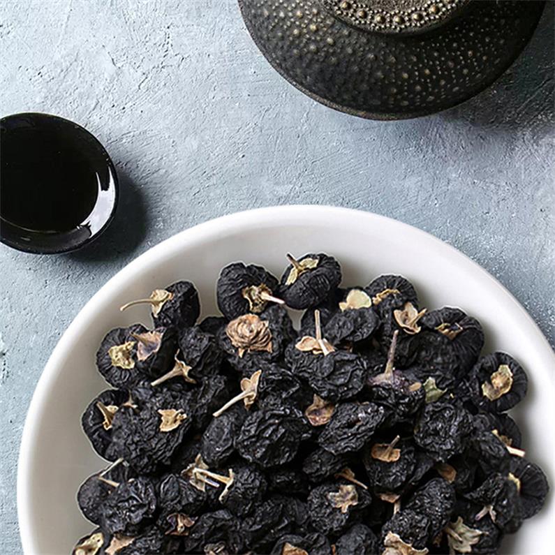 Fabrika Doğrudan Tedarik Yüksek Kaliteli Organik Bitkisel Kurutulmuş Siyah Goji Berry (Siyah Wolfberry) Toplu Vakum Paketi5 Factory Direct Supply High Quality Organic Herbal Dried Black Goji Berry (Black Wolfberry) Bulk Vacuum Pack5