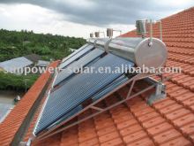 compact unpressurized Solar Water Heater-sloping