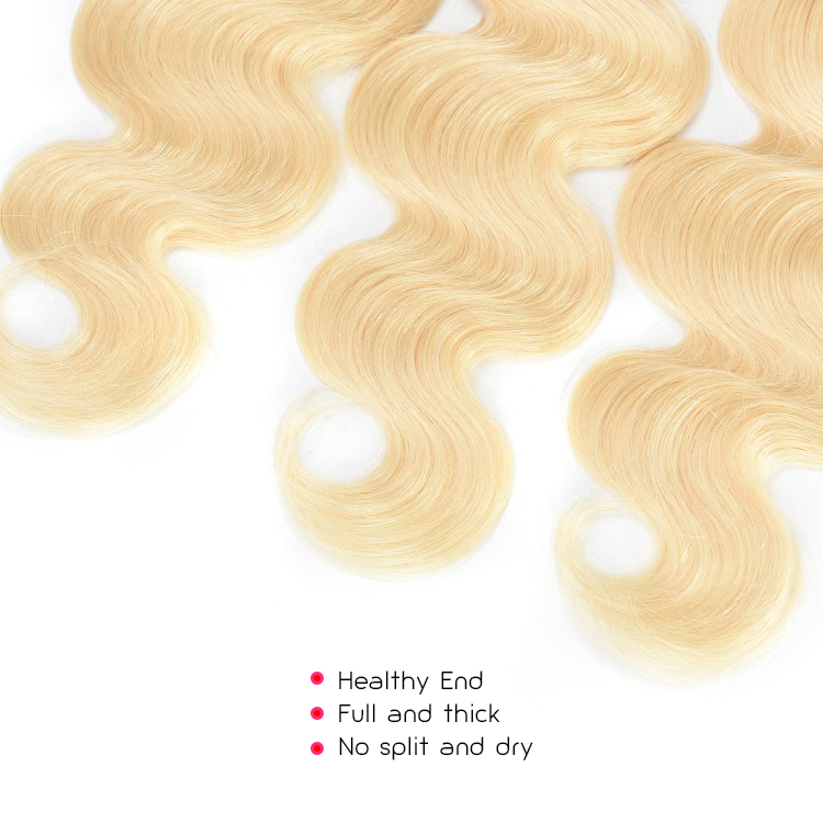 Wholesale 613 Virgin Hair Bundle Blonde Virgin Hair Body Wave Human Hair Weave Bundles