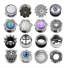 Double Flare Flesh Ear Tunnels Plugs