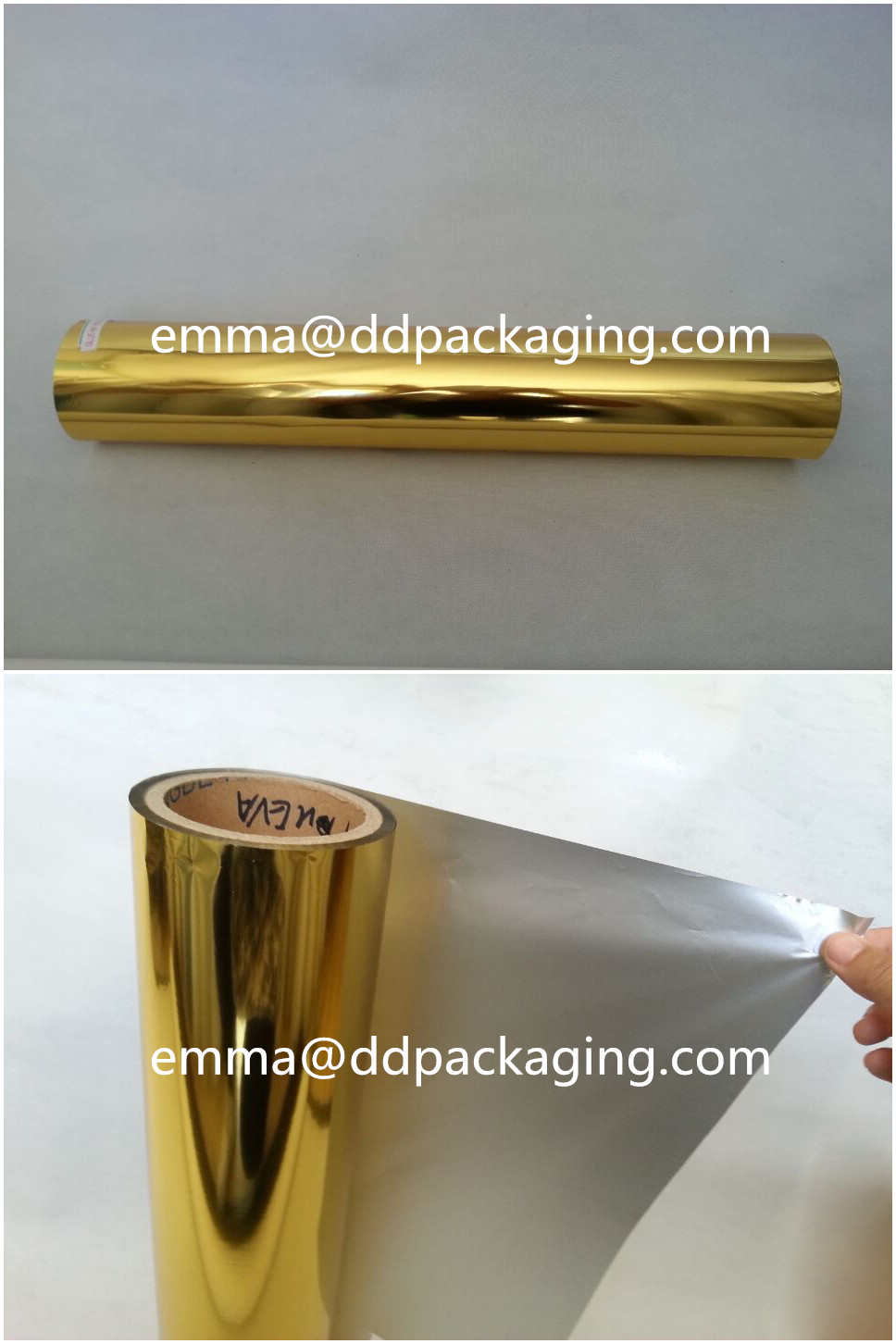 Golden coated metallized film