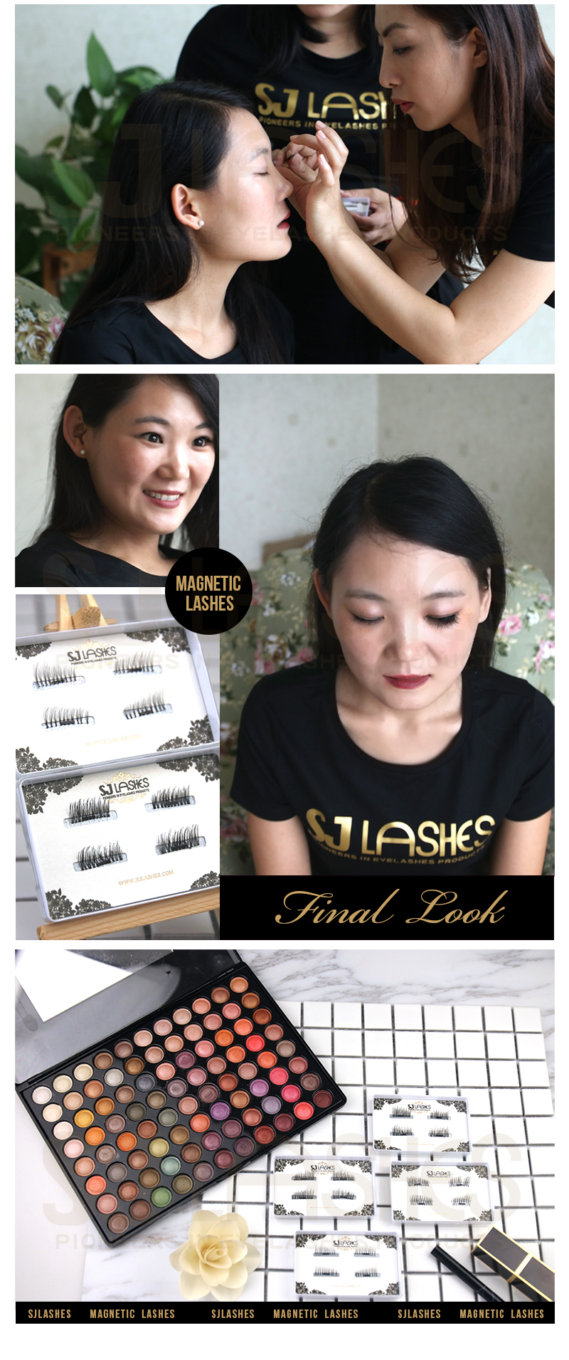 100% 3D Mink Magnetic Eyelashes Private Label Lash Packaging