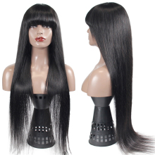 Wholesale Straight Wig Brazilian Remy Hair Human Hair Wigs peruvian hair wig making machine full machine made wig human hair