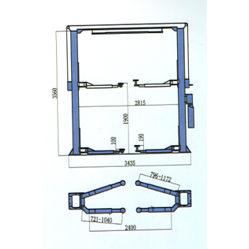 Två efterlyftare gantry design