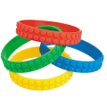 नई इमारत ब्लॉक रंगीन खिंचाव रबर wristbands