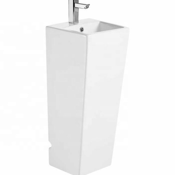 Wholesale Square Ceramic Pedestal Bathroom Sink