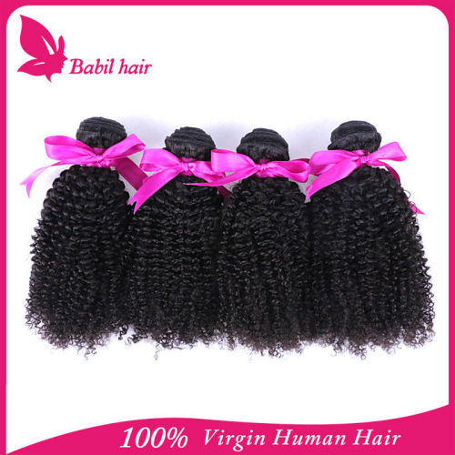 2015 Unprocessed 100% human hair kinky curly hair weave peruvian hair weave