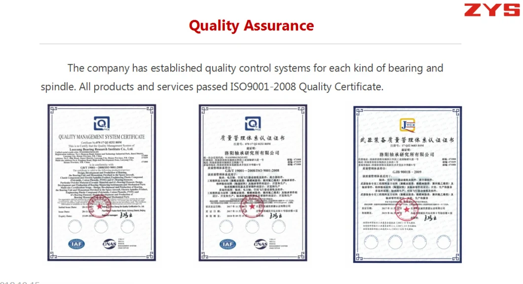 Zys Auto Spare Parts Needle Roller Bearings Na Type Na4901 Used in Automobile Gearboxes