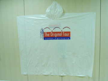 Customized Printing Disposable Rain Coat Poncho