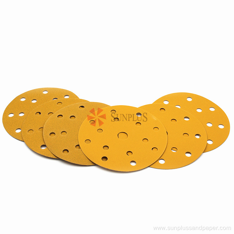 Gold Sanding Paper Abrasives Discs for Orbital Sander