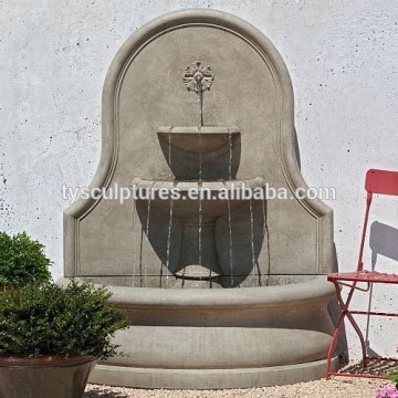 Natural stone hand work outdoor two tier wall water fountain