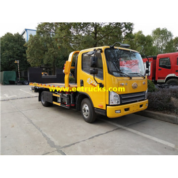 FAW 3ton Flatbed Wrecker Trucks