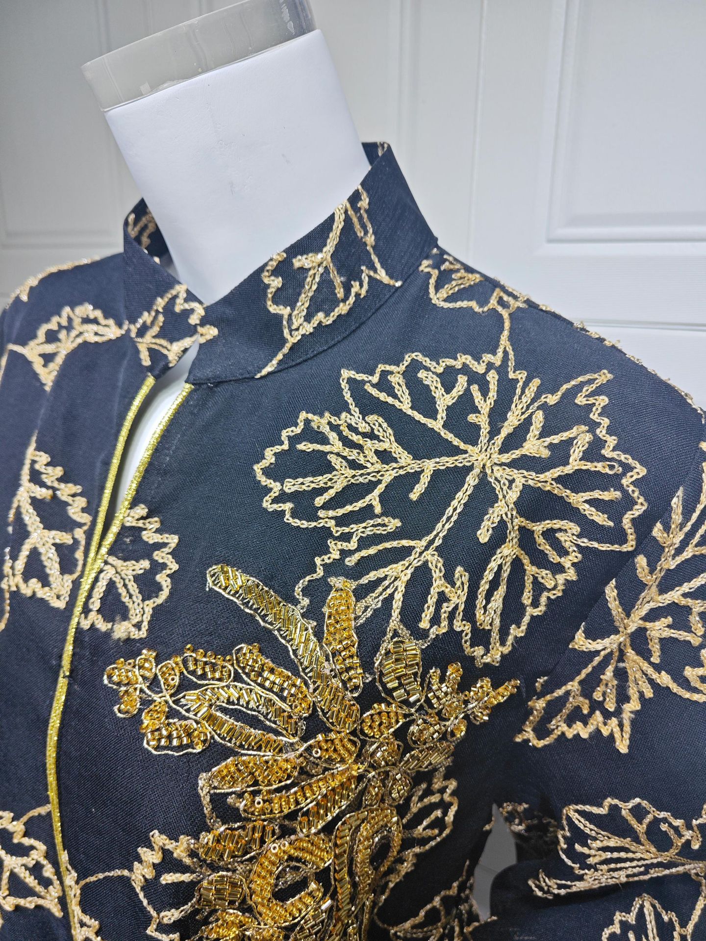 لباس ابای مهره دار AB087 (6) Beaded Abaya Dress AB087 (6)