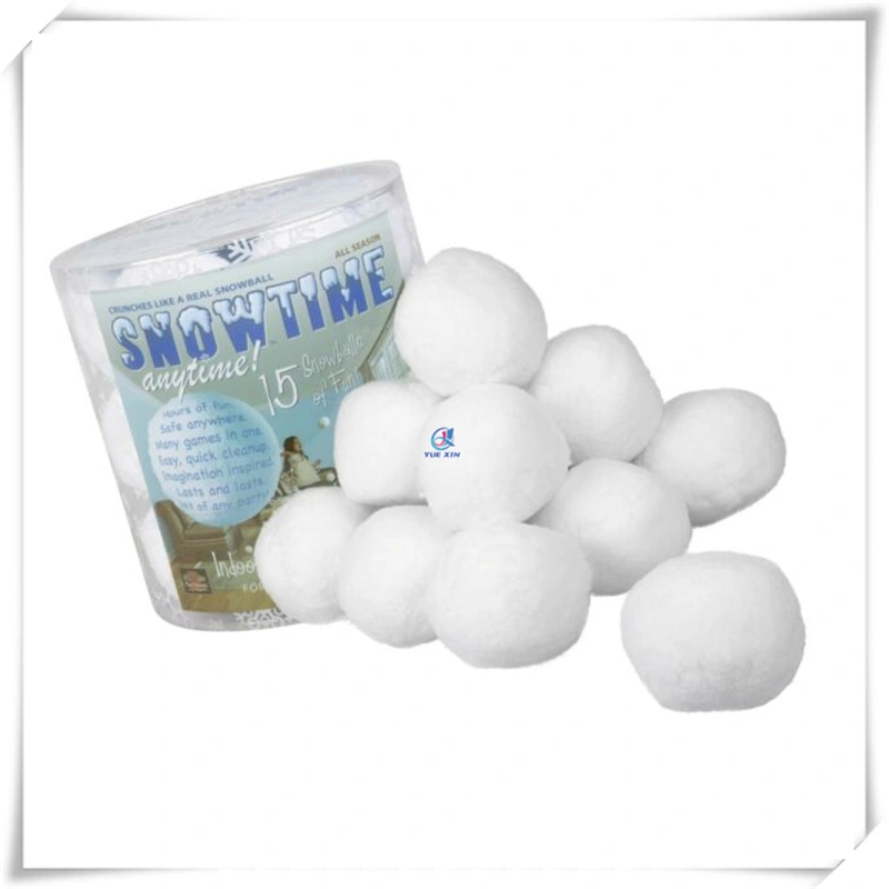 White Plush Indoor Snowballs Fight Christmas Decoration