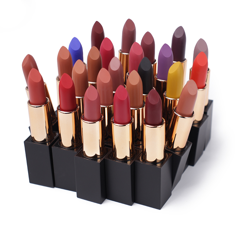 New Arrival 25 color matte lipstick Magnetic straw lipstick Moisturizing long lasting lip stick vegan cosmetic private label