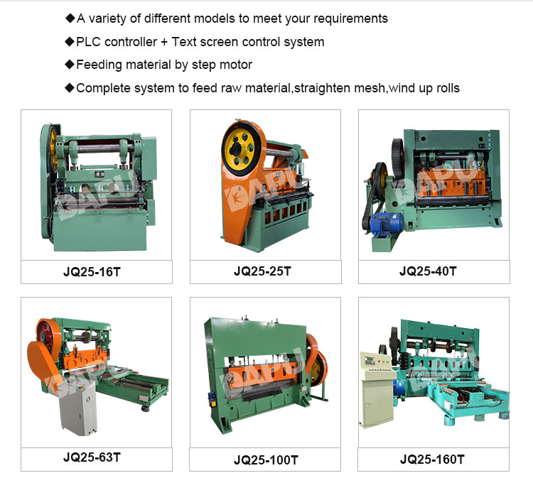 Heavy duty expanded metal mesh fence machine