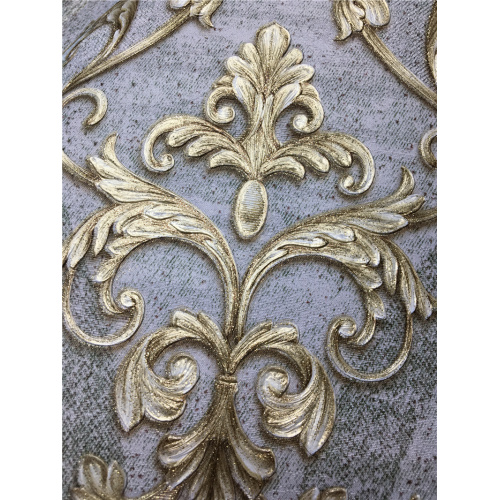 Waterproof ใหม่ Classic PVC Embossed Damask Vinyl Wallpaper