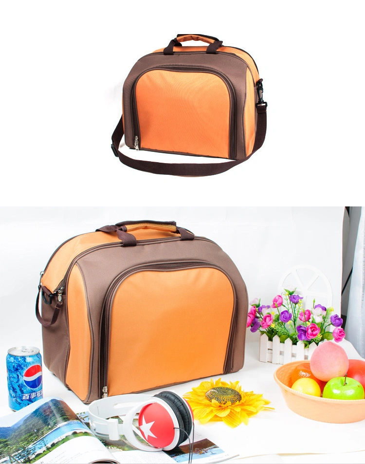 Group of 4 Outdoor Portable Picnic Bag Shoulder Meal Bag Portable Thermal Bag Back Straddle Meal Bag Seafood Cold Storage Bag