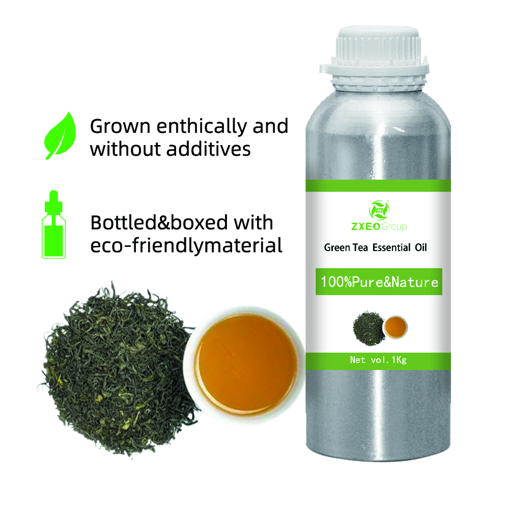 100% minyak esensial teh hijau murni dan alami berkualitas tinggi grosir minyak esensial bluk untuk pembeli global harga terbaik
