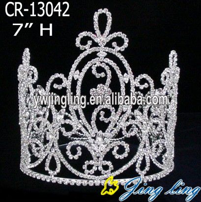 Cheap rhinestone custom pageant crowns hair accessories