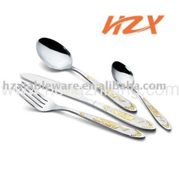 Gold plated flatware