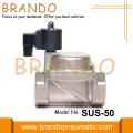 Válvula Solenoide de Acero Inoxidable Tipo Pistón de 2 &#39;&#39; 24VDC