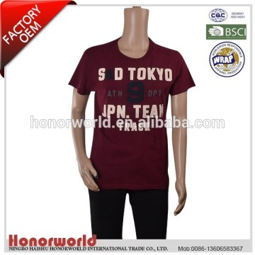 BSCI approved factory supply letters to print on t-shirt for man