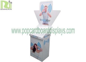 Colorful Glossy Cardboard Display Stand For Headphone , Dvd Display Racks